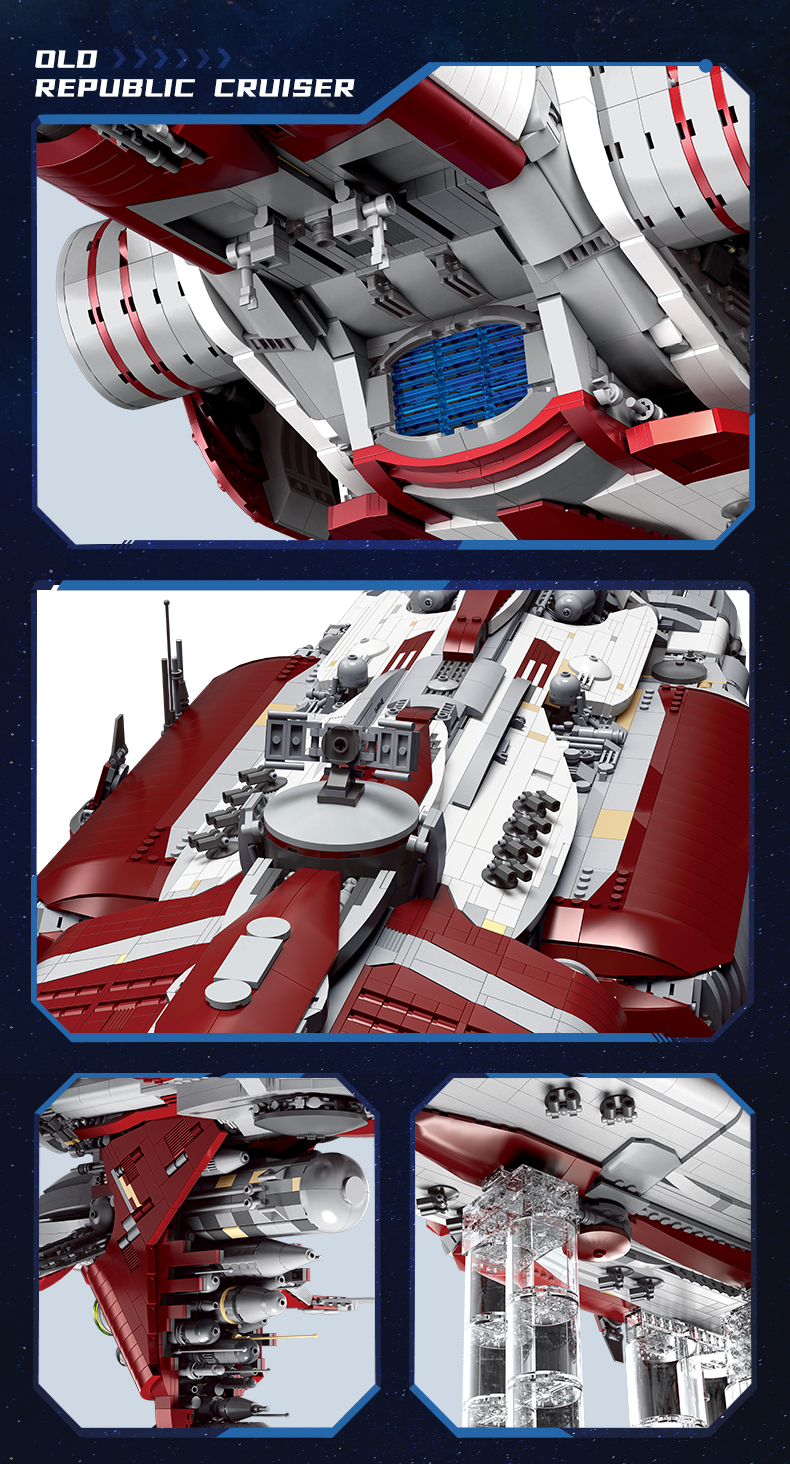 MOLD KING 21002 Old Republic Escort Cruiser Star Wars Juego de bloques de construcción de juguetes