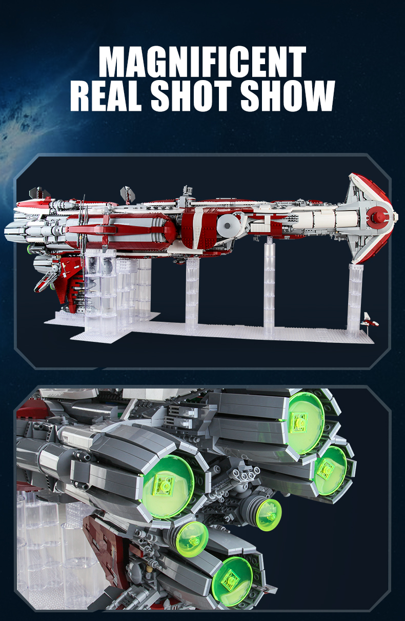 MOLD KING 21002 Old Republic Escort Cruiser Star Wars Juego de bloques de construcción de juguetes