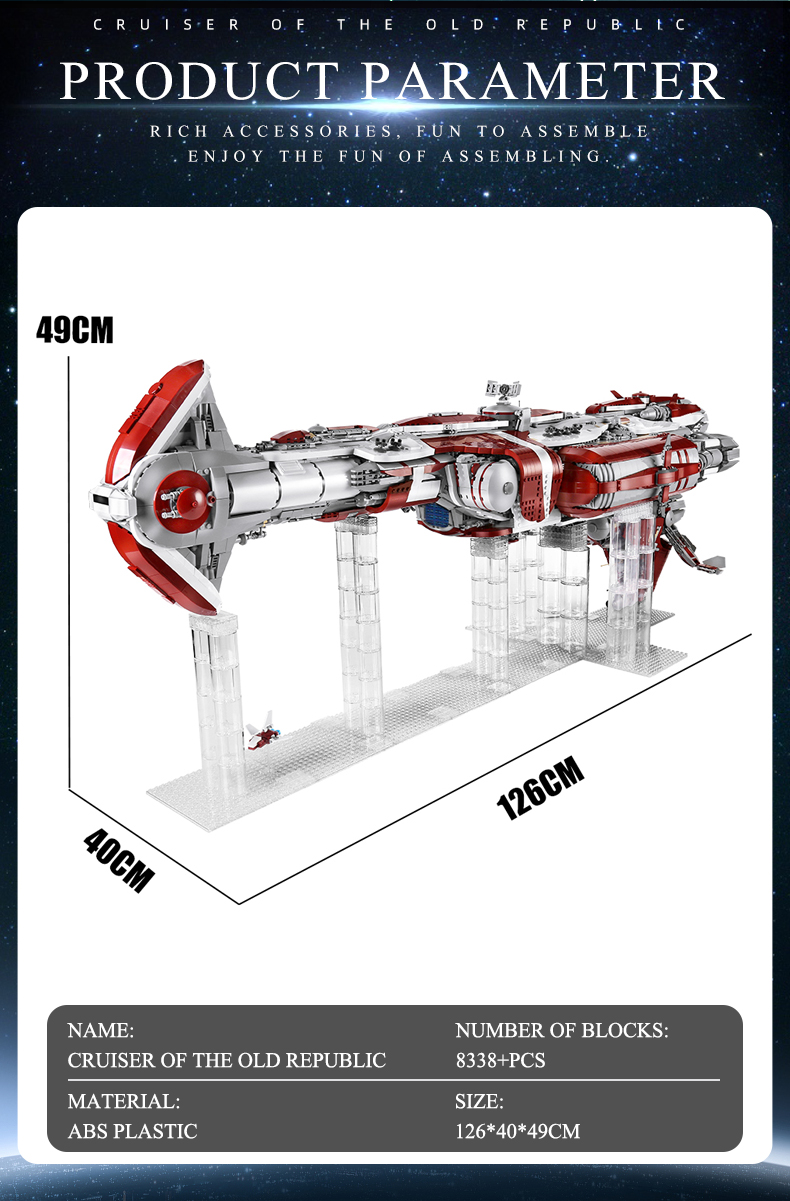 MOLD KING 21002 Old Republic Escort Cruiser Star Wars Bausteine Spielzeugset