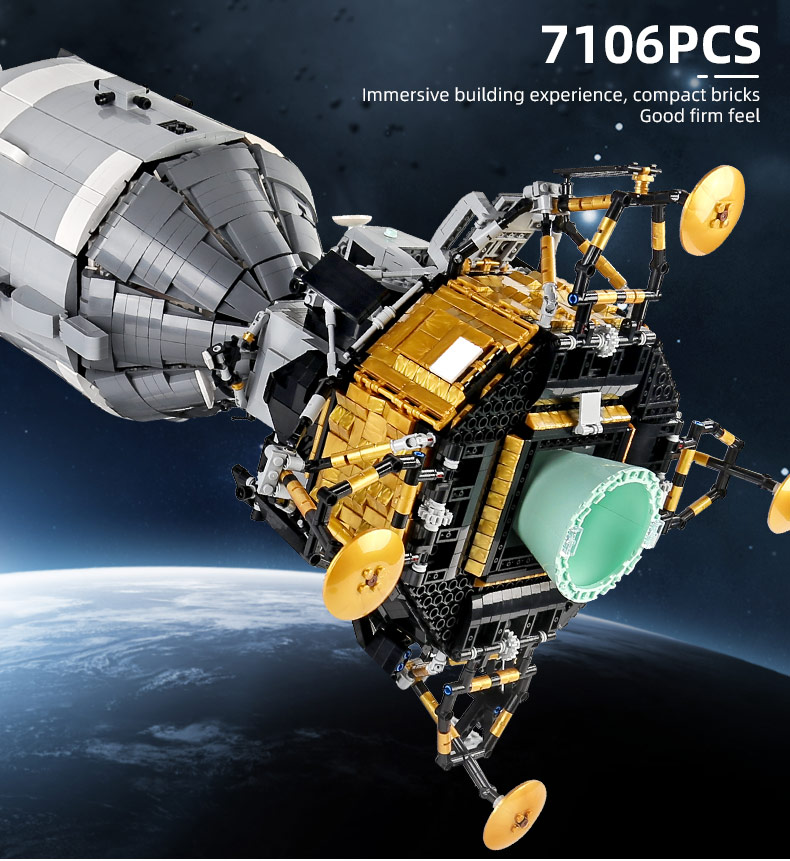 MOLD KING 21006 Apollo 11 Vaisseau spatial Module lunaire blocs de construction ensemble de jouets