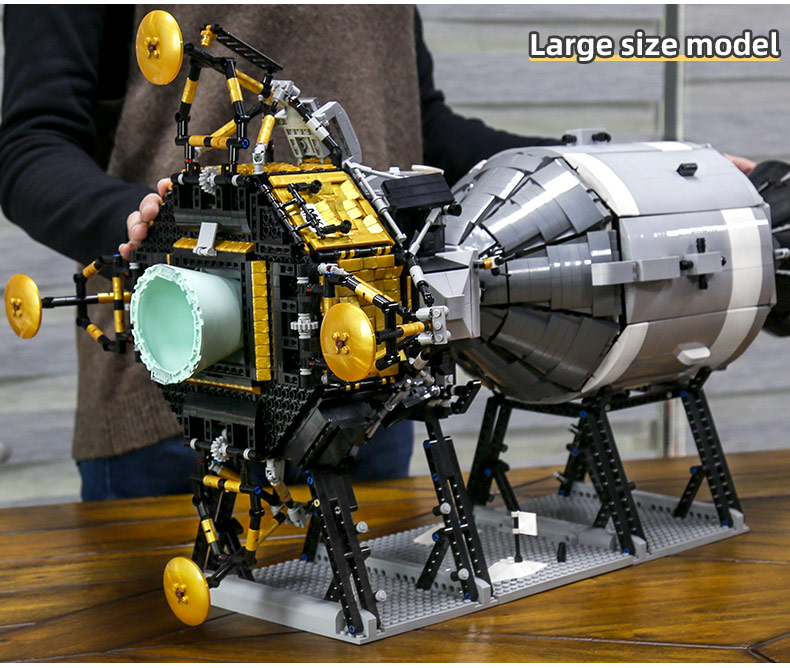 MOLD KING 21006 Apollo 11 Nave espacial Módulo lunar Bloques de construcción Conjunto de juguetes