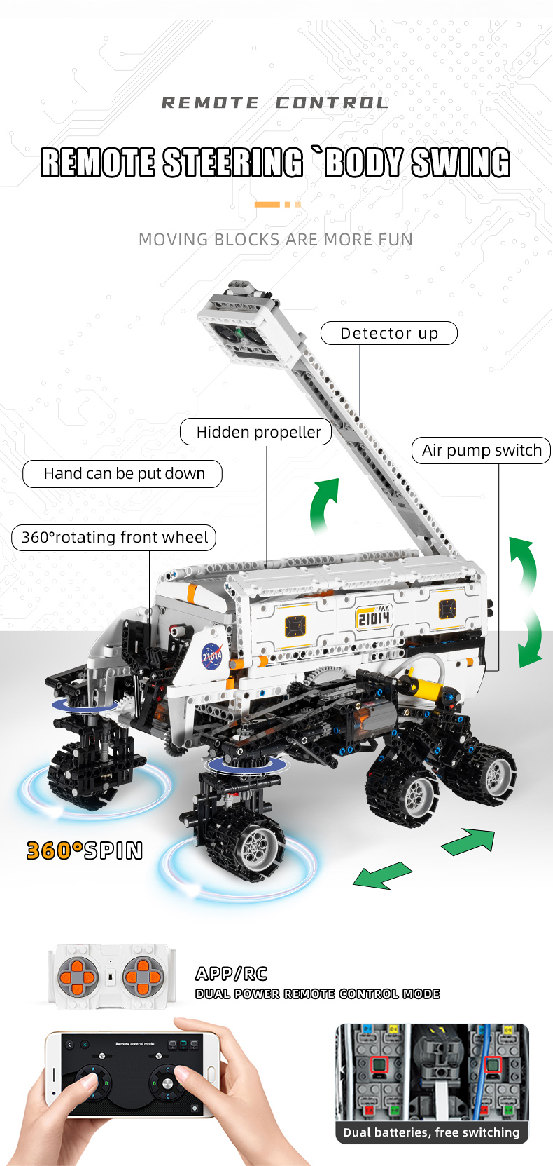 MOULD KING 21014 série interstellaire Star Explorer bloc de construction ensemble de jouets