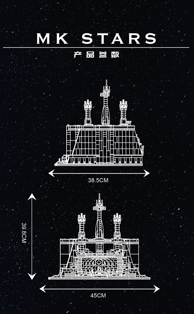 MOULD KING 21036 Templo Jedi Serie Star Wars Juego de juguetes de bloques de construcción