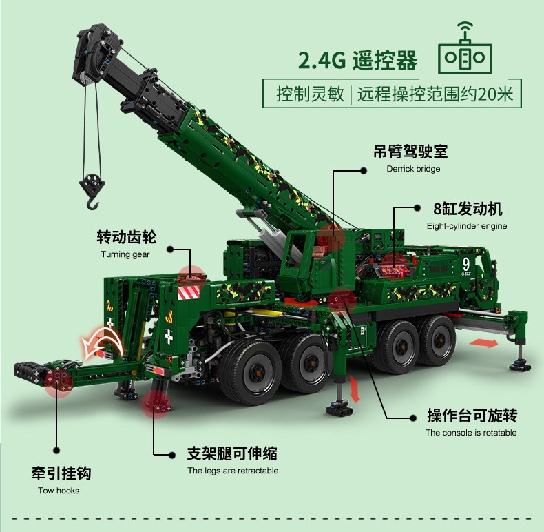 MOULDKING 20009 ミリタリーシリーズ 空気圧装甲レスキュー車両 ビルディングブロック おもちゃセット