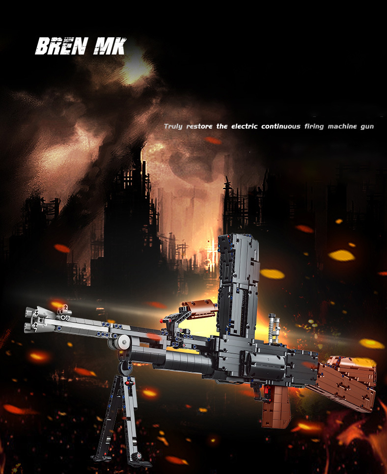 PANGU PG15002 Electric Burst Machine Gun Building Bricks Toy Set