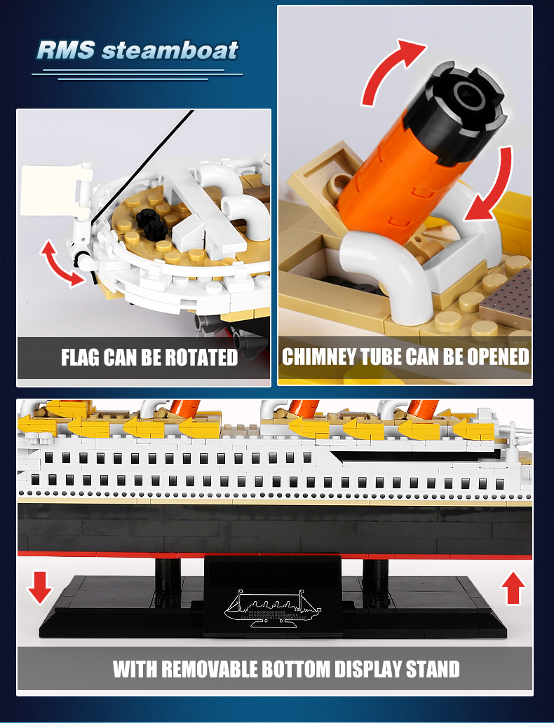 PANGU PG15005 Titan Titanic Bausteine-Spielzeug-Set