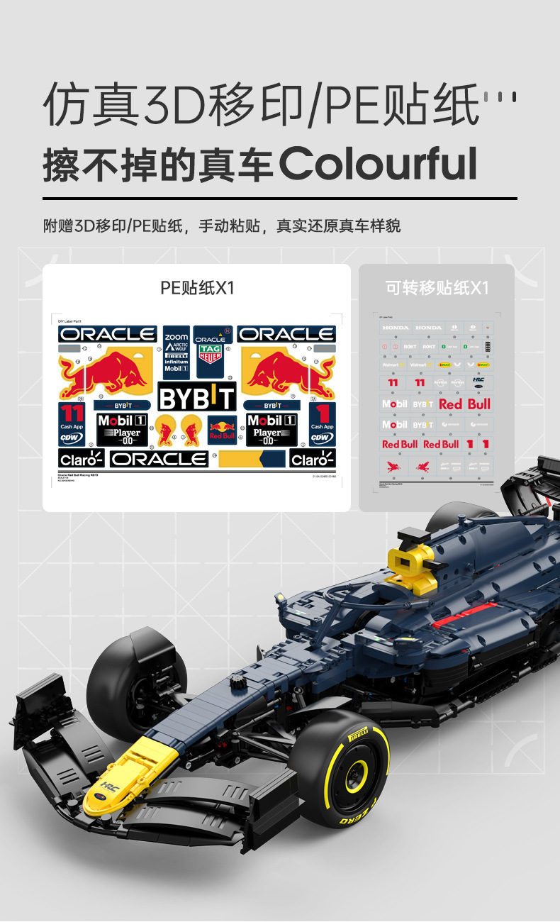 RASTAR 92410 Red Bull F1 RB19 Building Blocks Toy Set