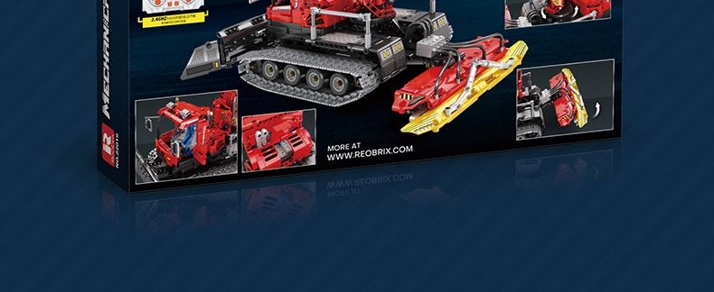 REOBRIX 22019 Snow Leveling Vehicle Technology Machinery Series Building Blocks Toy Set