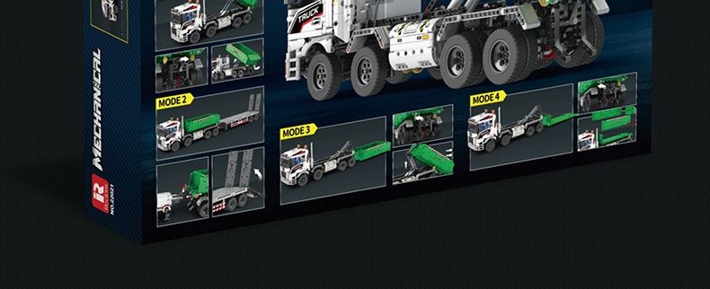 REOBRIX 22021 Hook Lifting Truck Technology Machinery Series Building Blocks Toy Set