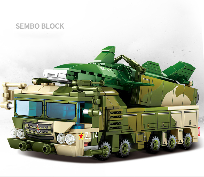 SEMBO 105801 Serie Militar Juego de Juguete de Bloques de Construcción de Misiles Balísticos Hipersónicos