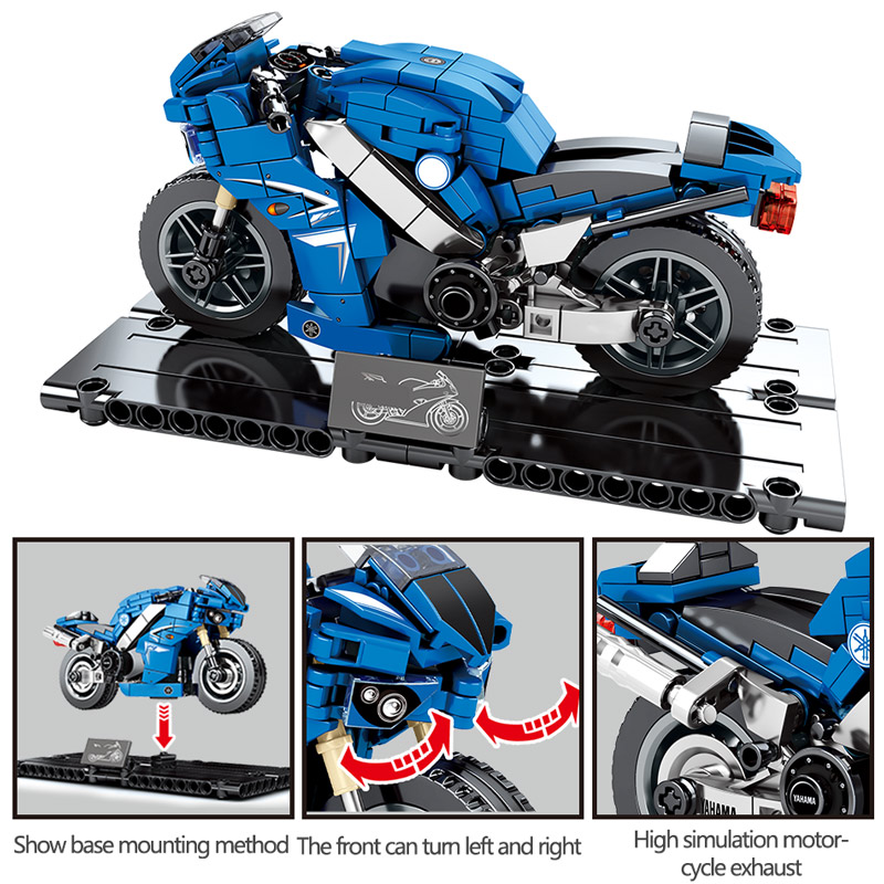 SEMBO 701102 Techinque Series Yamaha R1 Juego de bloques de construcción para motocicleta