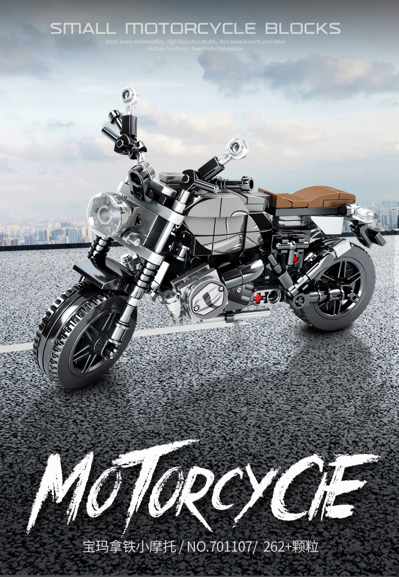 SEMBO 701107 Techinque Series BMW Latte Off-road Scooter Building Blocks Toy Set