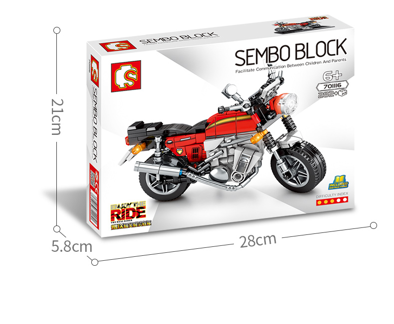 SEMBO 701116 Techinque Series Honda CB 750 Scooter Building Blocks Toy Set