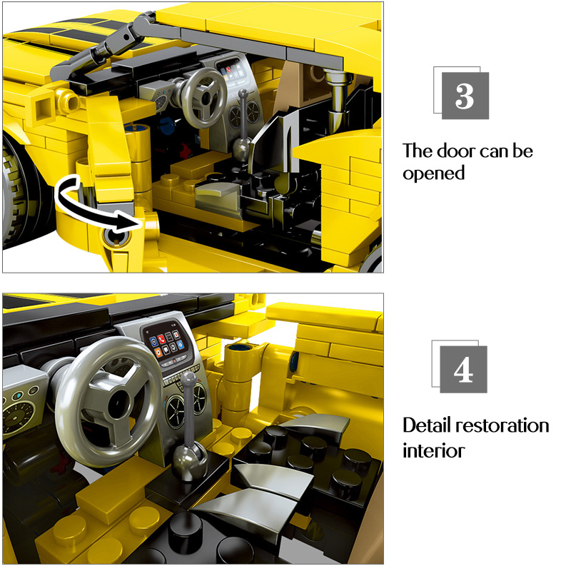 Sembo 701504 Bumblebee Camaro Bausteine Spielzeugset