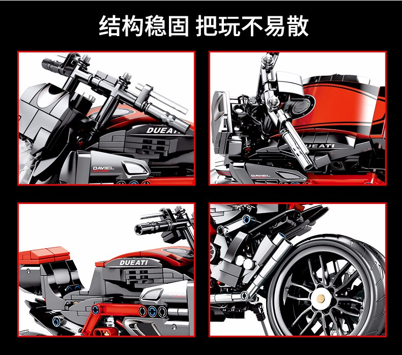 SEMBO 701703 Techinque Series Dueati Motorcycle Building Blocks Toy Set