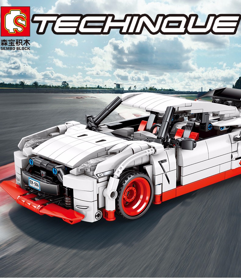 SEMBO 701712 Techinque 시리즈 Nissan GTR 빌딩 블록 장난감 세트