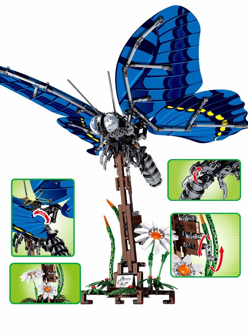 SEMBO 703601 Techinque Series Swallowtail butterfly Building Blocks Toy Set