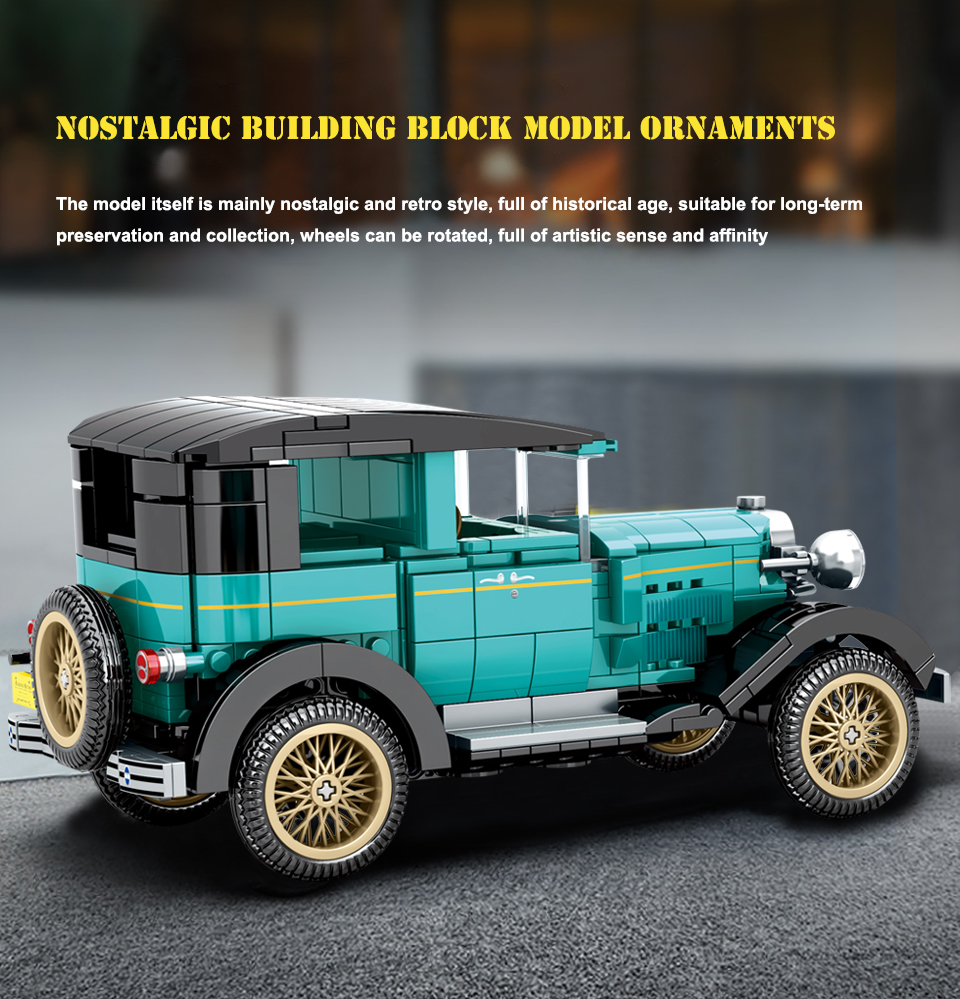 SEMBO 705807 Car Museum Series American Ford Model A Car Building Blocks Toy Set