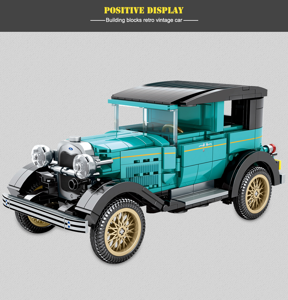 SEMBO 705807 Car Museum Series American Ford Model A Car Building Blocks Toy Set