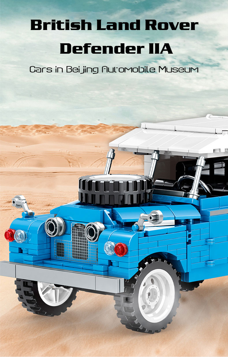 SEMBO 705808 Automuseum Serie Land Rover Defender Autobausteine Spielzeug-Set