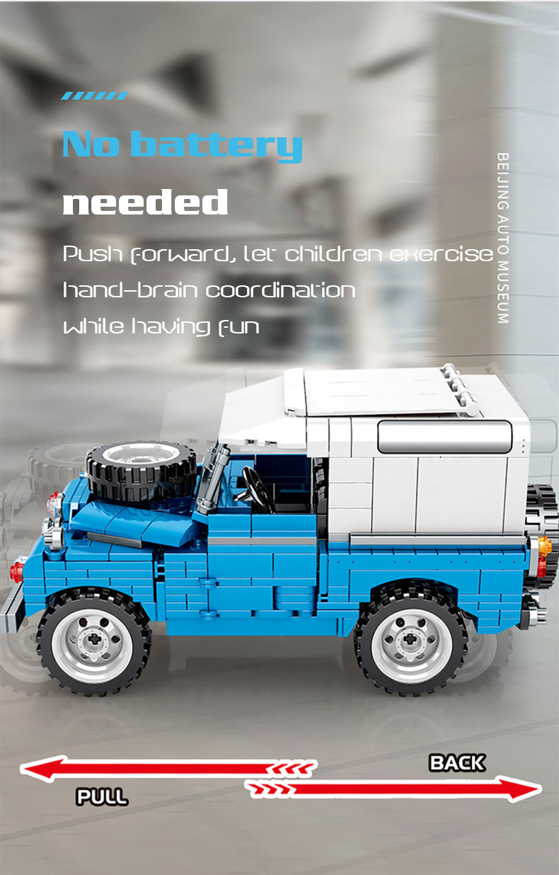 SEMBO 705808 Automuseum Serie Land Rover Defender Autobausteine Spielzeug-Set