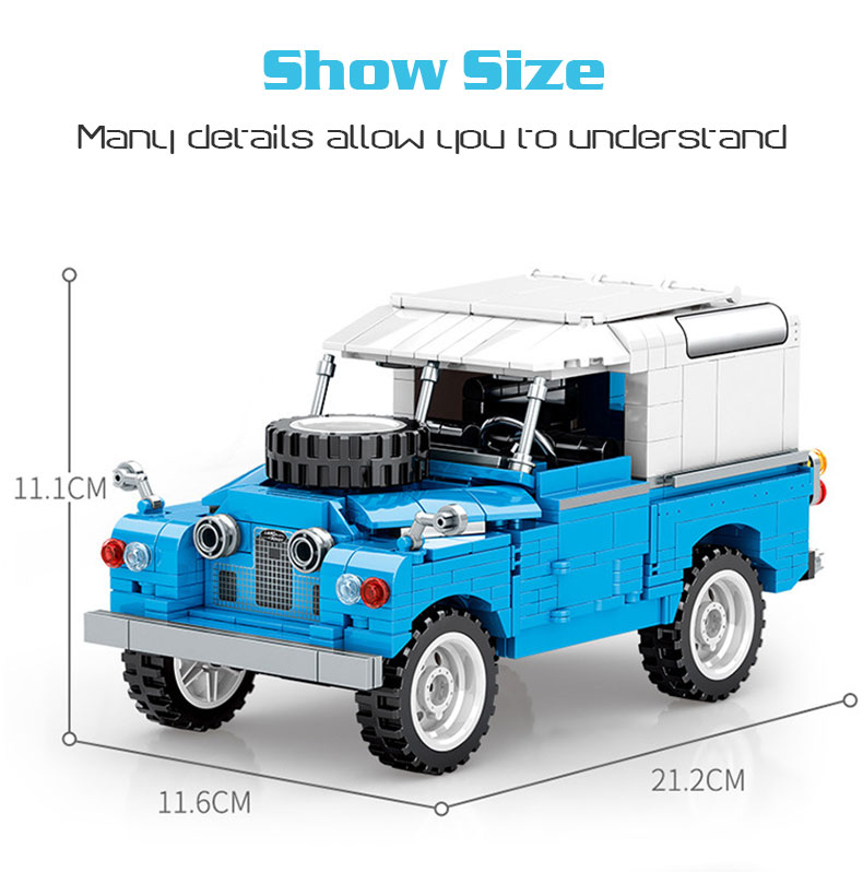 SEMBO 705808 Automuseum Serie Land Rover Defender Autobausteine Spielzeug-Set