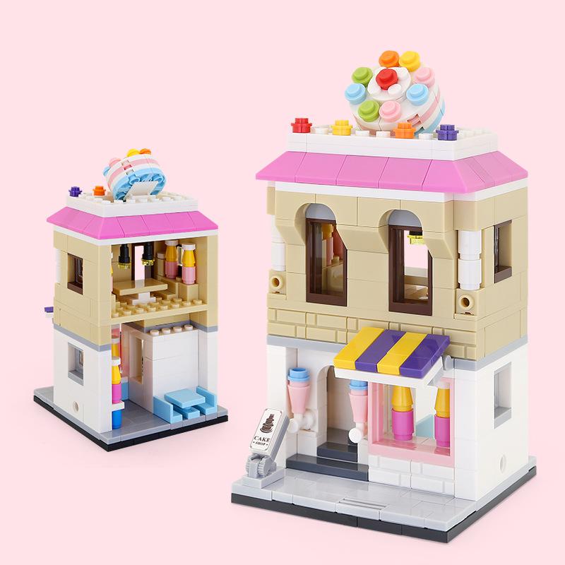 WANGE Architecture 5 현대적인 상점 2310-2314 빌딩 블록 장난감 세트