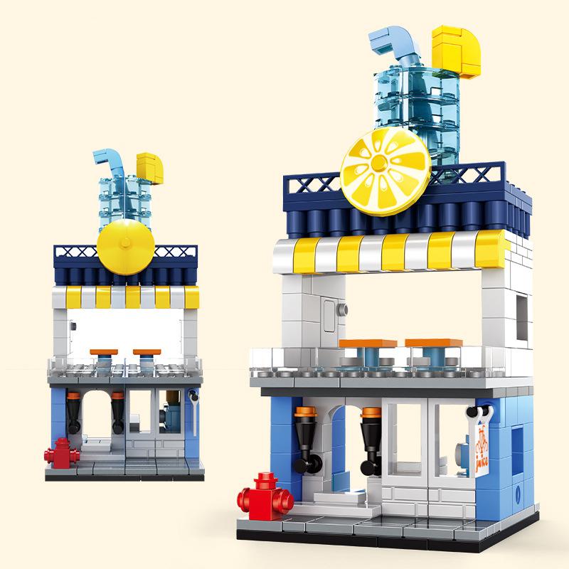 WANGE Architecture 5 현대적인 상점 2310-2314 빌딩 블록 장난감 세트
