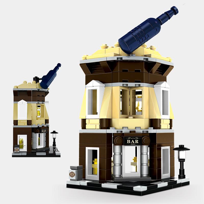 WANGE Architecture 5 현대적인 상점 2310-2314 빌딩 블록 장난감 세트