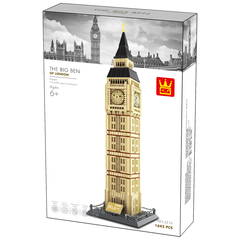 WANGE Architecture Big Ben London UK 5216 Building Blocks Toy Set