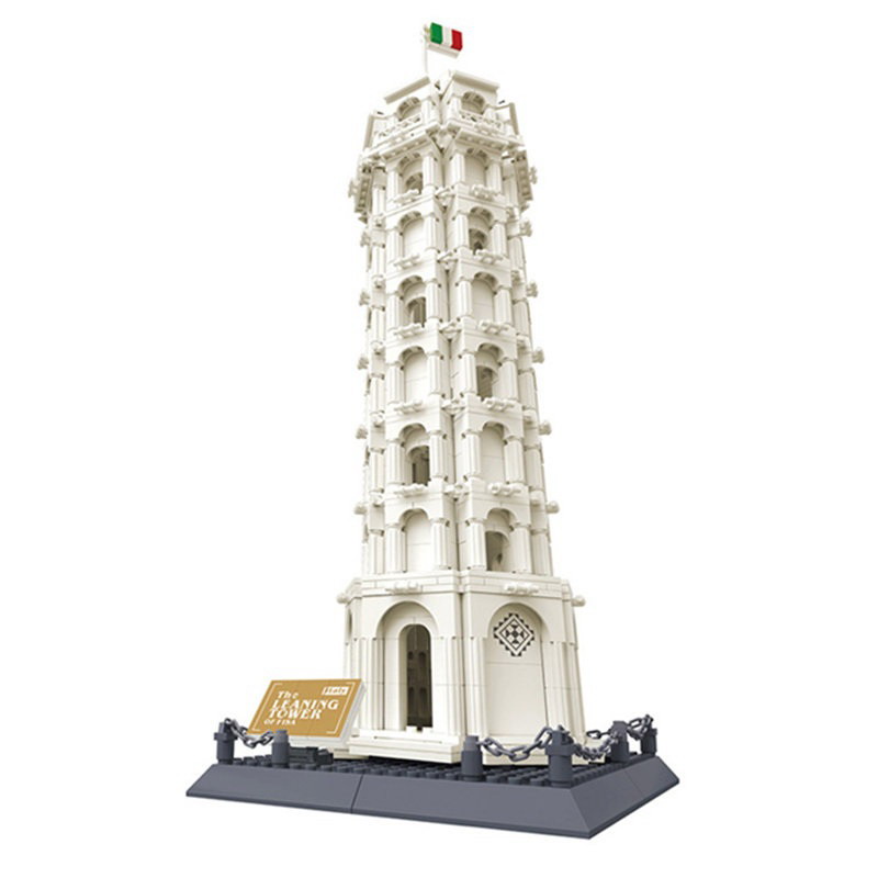 WANGE Architecture Leaning Tower of Pisa 5214 Building Blocks Toy Set