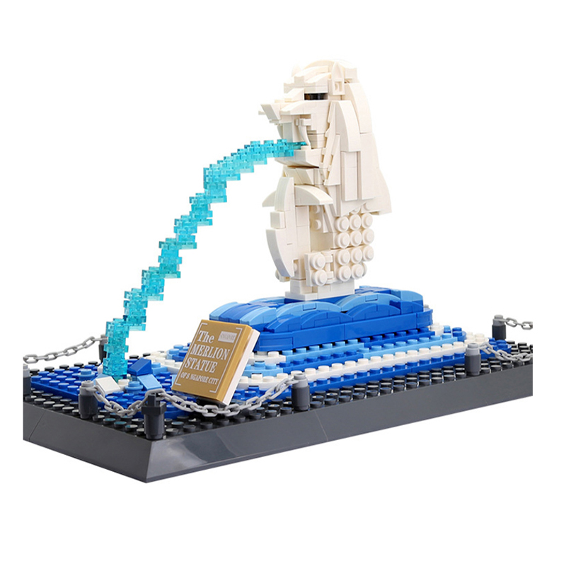 WANGE Architecture Singapore Merlion Statue 4218 Building Blocks Toy Set