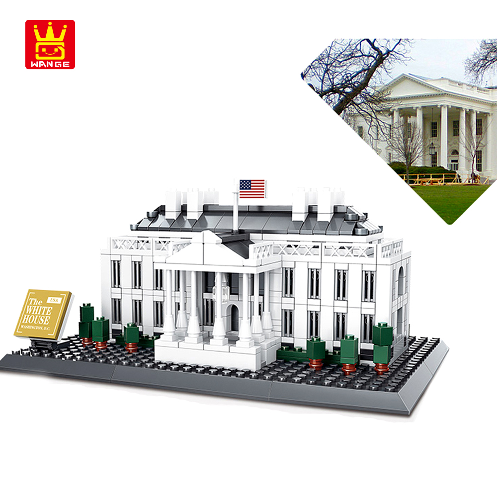 WANGE Architektur Washington White House 4214 Bausteine Spielzeug Set
