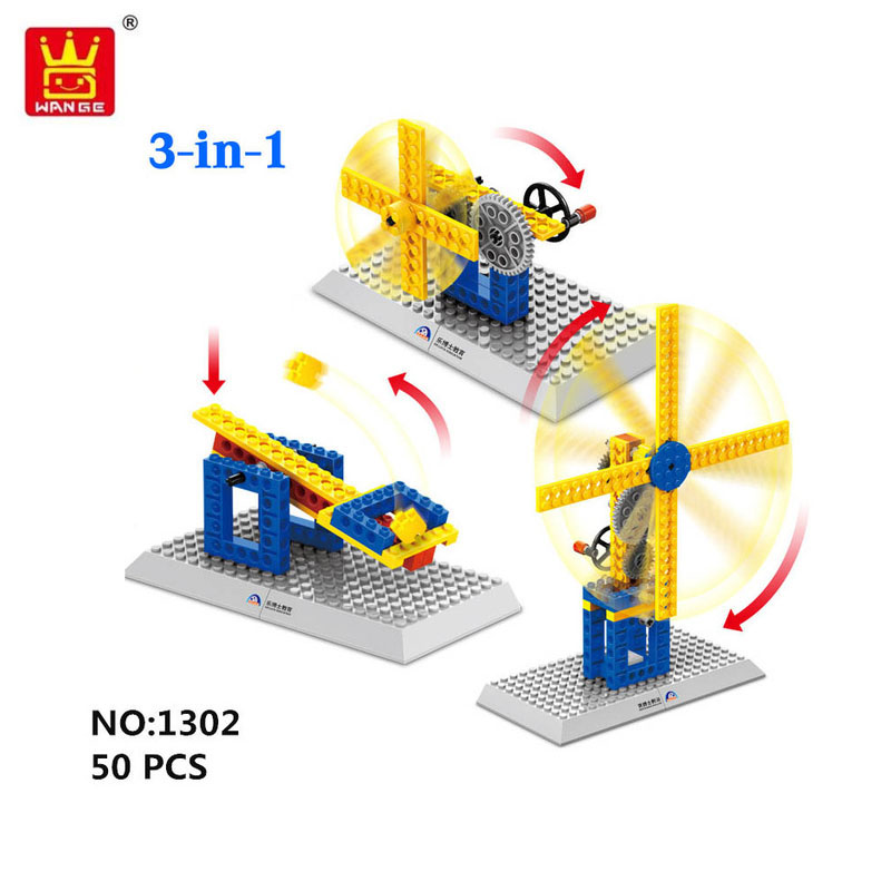 WANGE Mechanical Engineering Basic engineering manual mechanical set 4 1301-1 Building Blocks Toy Set