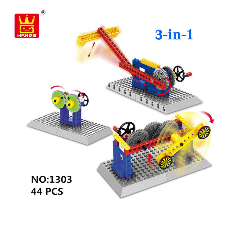 WANGE Mechanical Engineering Basic engineering manual mechanical set 4 1301-1 Building Blocks Toy Set