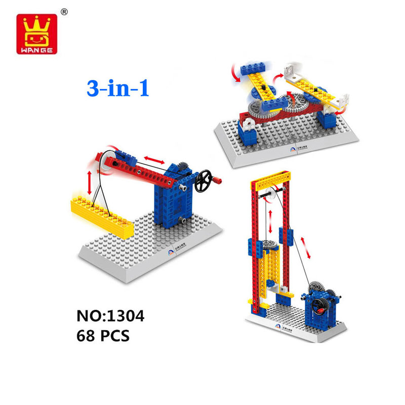 WANGE Mechanical Engineering Basic engineering manual mechanical set 4 1301-1 Building Blocks Toy Set