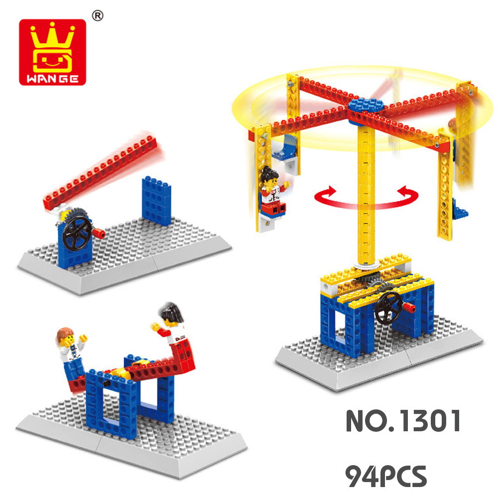 WANGE Mechanical Engineering Carousel engineering manual machinery 1301 Building Blocks Toy Set