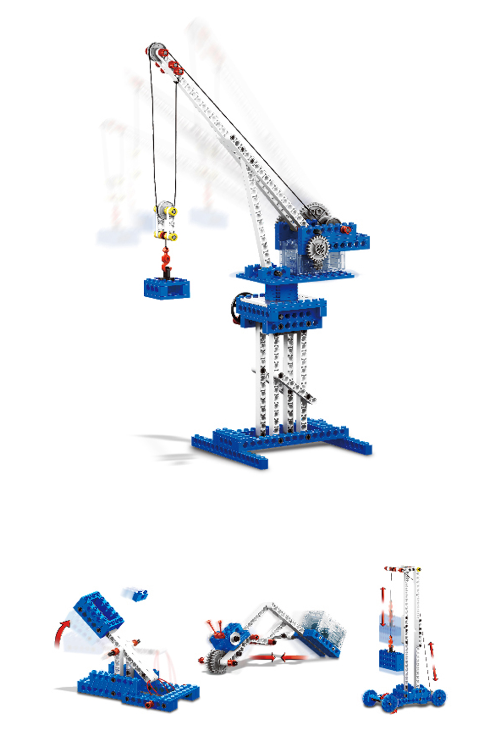 WANGE Maschinenbau Turmdrehkranantriebsmaschinen 1402 Bausteine Spielzeugset