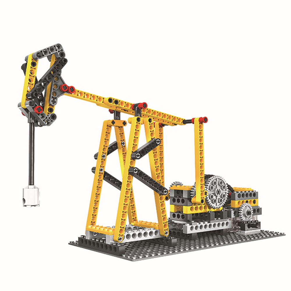 WANGE Mechanical Engineering Liang's pumping unit engineering electric machinery 1406 Building Blocks Toy Set