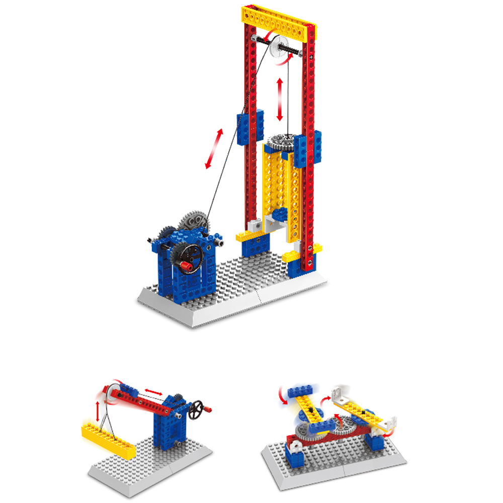 WANGE Maschinenbau Aufzug Maschinenbau Maschinen 1304 Bausteine Spielzeugset