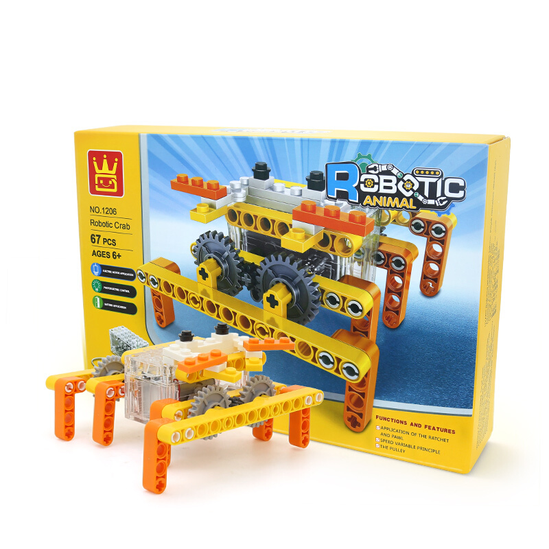 WANGE Robotic Animal Crab Animal Electric Machinery 1206 Building Blocks Toy Set