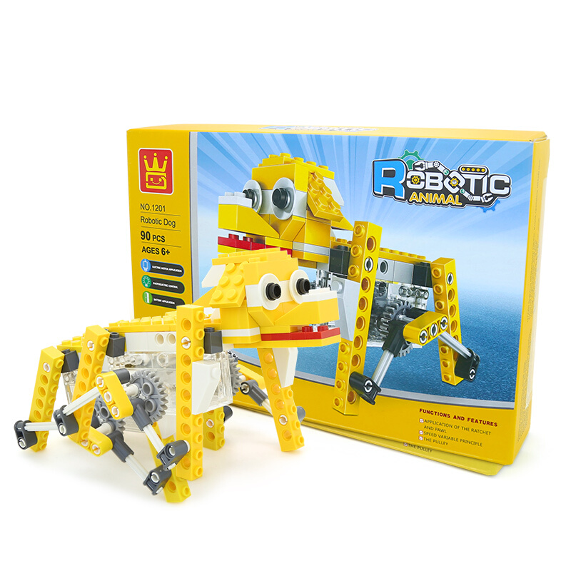 WANGE Robotic Animal Electromechanical Puppy 1201 Building Blocks Toy Set