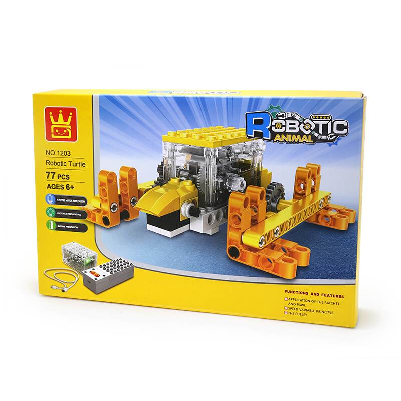 WANGE Robotic Animal Tortoise Animal Electric Machinery 1203 Building Blocks Toy Set