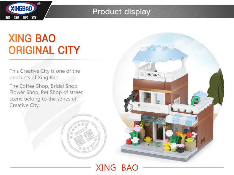 XINGBAO 01105 원래 도시 건축 벽돌 세트