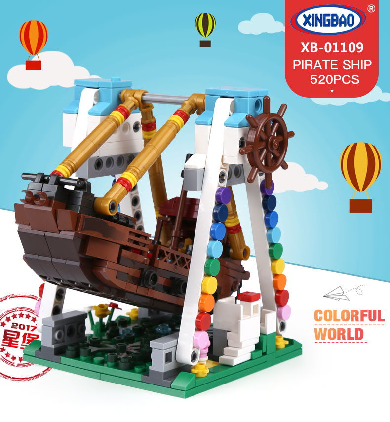 Xingbao Playground Building Set Building Bricks Blocks Toy XB01109 Pirate Ship 