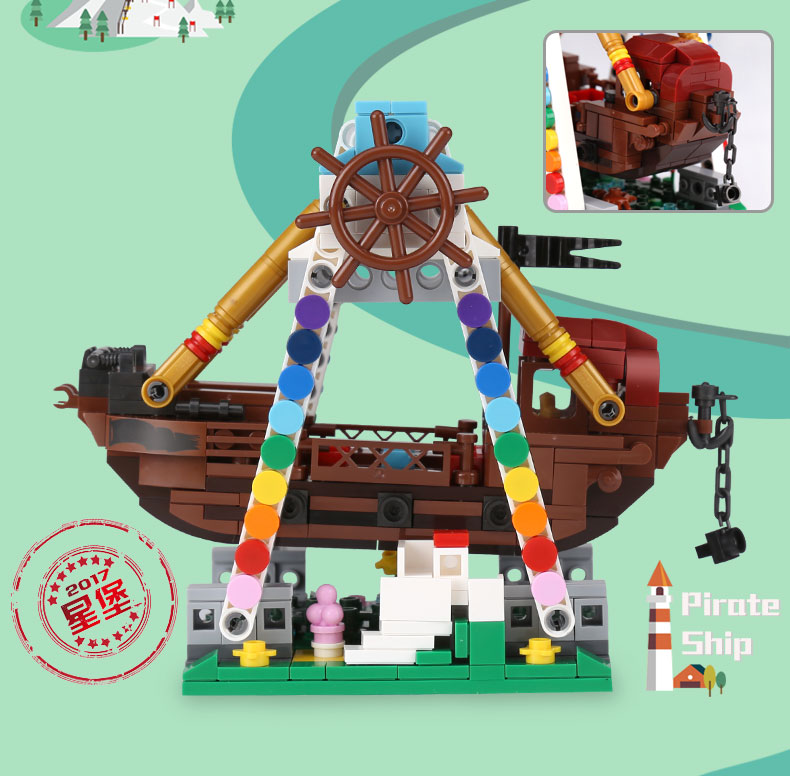XINGBAO 01109 Pirate Ship Building Bricks Set