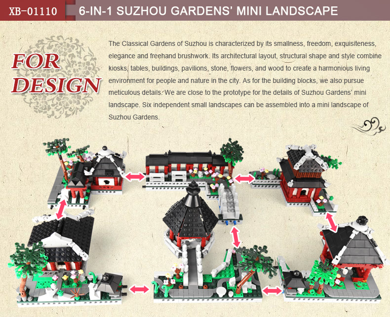 XINGBAO 01110 Garden Suzhou Building Bricks Set