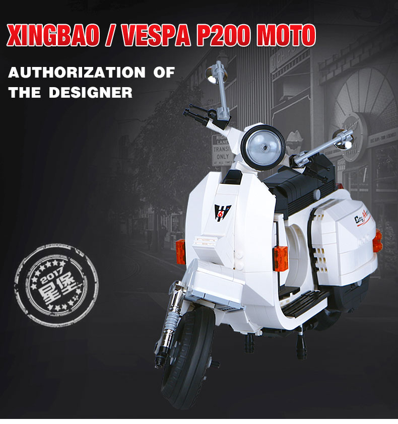 XINGBAO 03002 Vespa P200 Moto Building Bricks Set