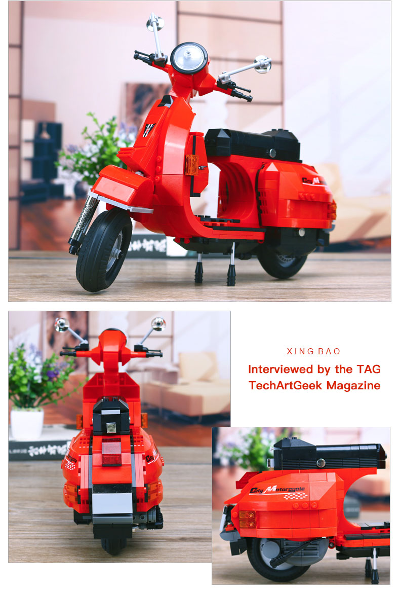 XINGBAO 03002 Vespa P200 모토 빌딩 벽돌 세트