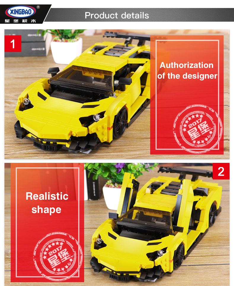 XINGBAO 03008 Yellow Lightning Bausteine Set